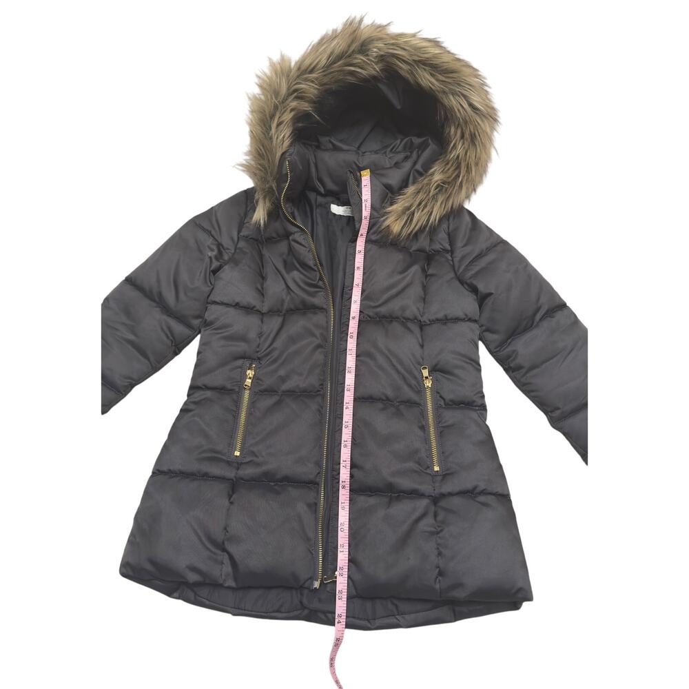 Girls H&M Dark Grey Puffer Coat, Size 7